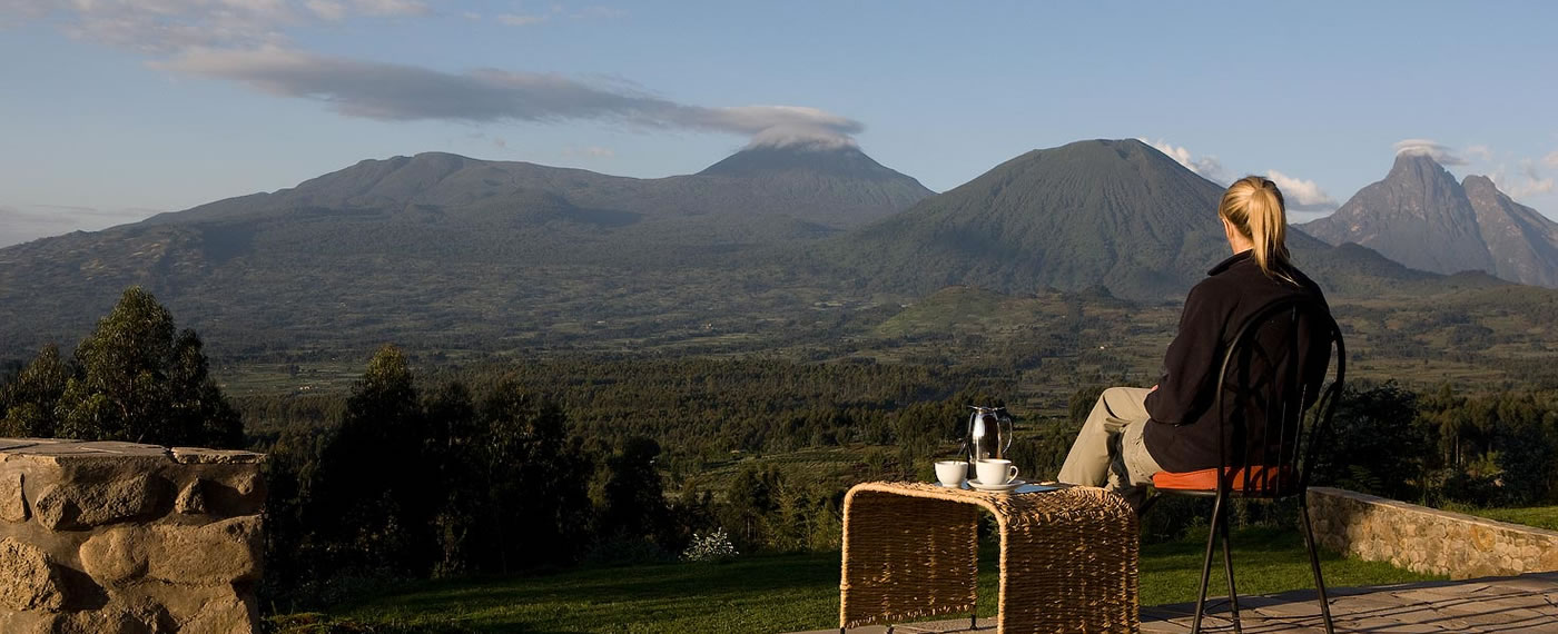 resting after gorilla trekking in Rwanda